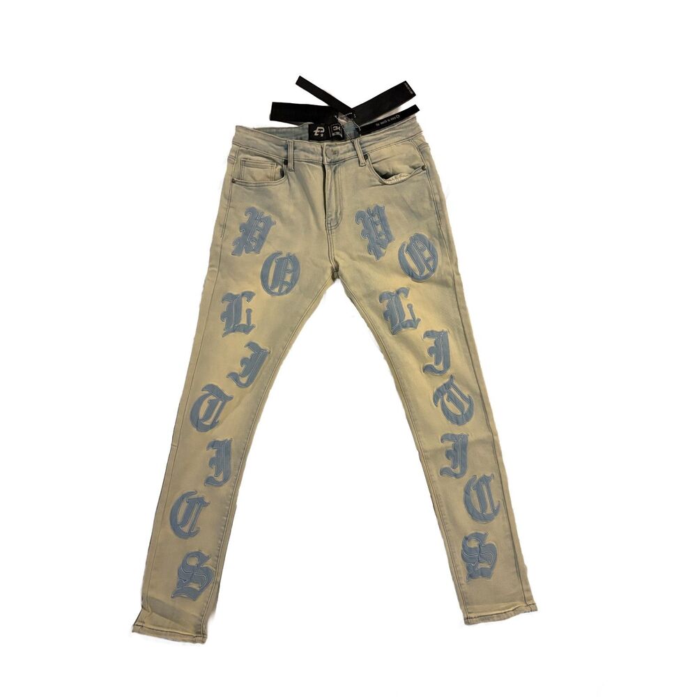 Politics Studios size 34 Light Washed